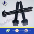 black ZINC M8x90 25-34 HRC HEX wood screw